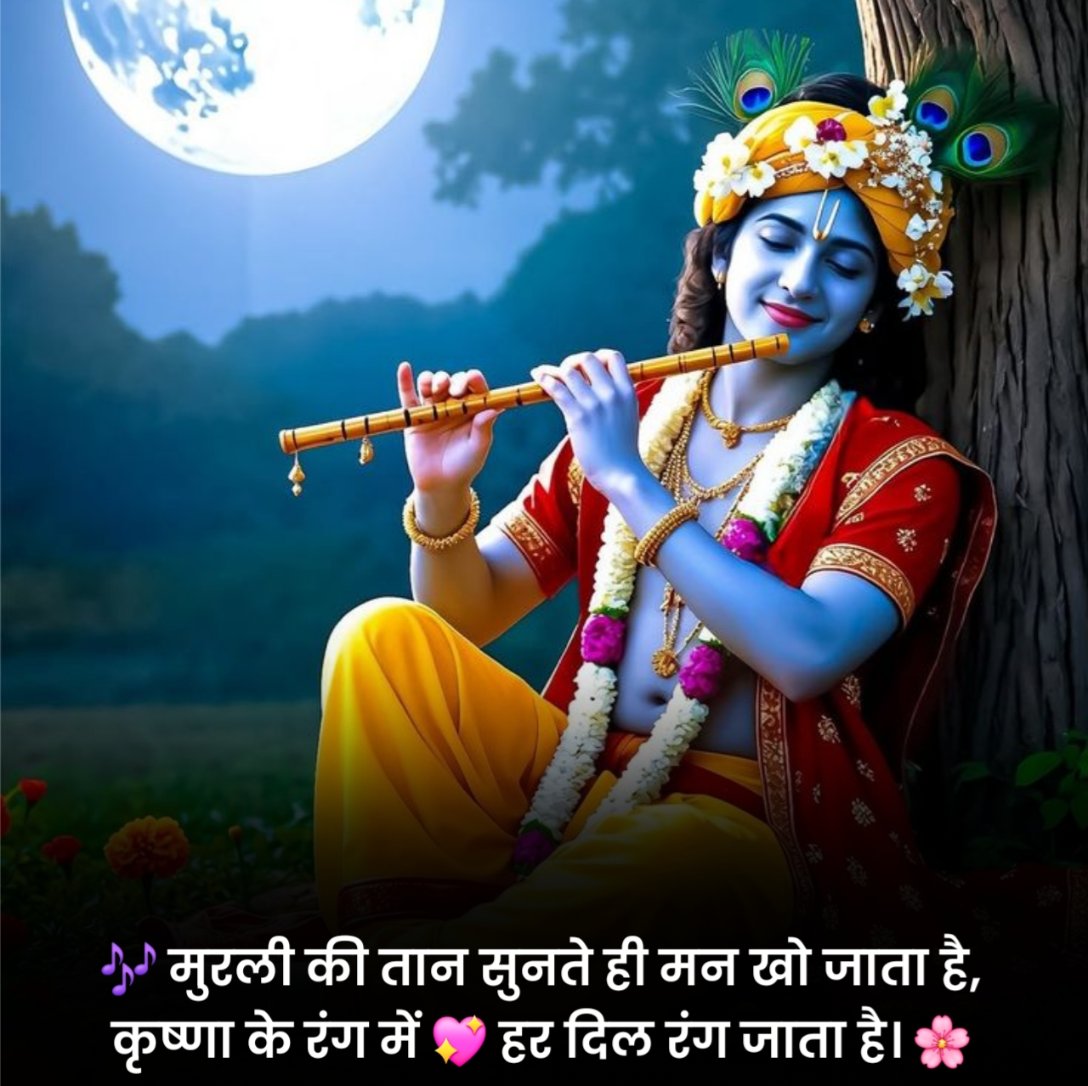 Krishna Status in Hindi